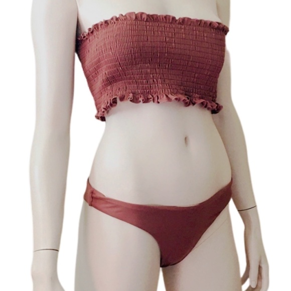 Zaful Forever Young 2 Piece Swimsuit Bikini Bathing Suit Shirred Smocked NWOT - Picture 6 of 15